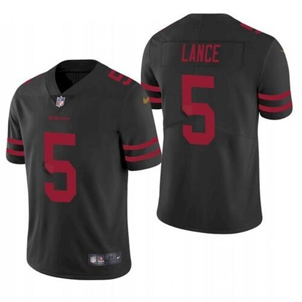 Men's Black San Francisco 49ers #5 Trey Lance Vapor Untouchable Limited Stitched Jersey
